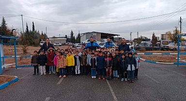 Kahta’da 200 öğrenciye uygulamalı trafik eğitimi