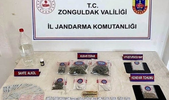 Karadeniz Ereğli’de uyuşturucu ve sahte alkol ele geçirildi
