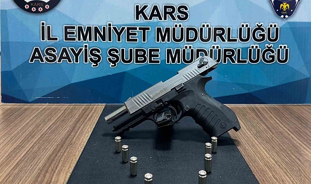 Kars'ta silah ele geçirildi