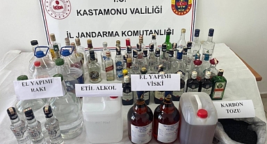 Kastamonu’da sahte içki operasyonu: 2 gözaltı