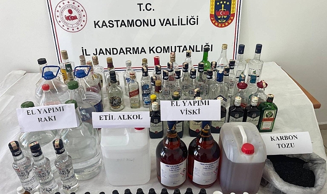 Kastamonu’da sahte içki operasyonu: 2 gözaltı