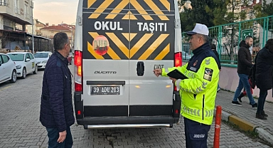 Kırklareli’nde okul servisleri denetlendi