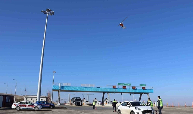 Kırşehir trafiği havadan denetlendi