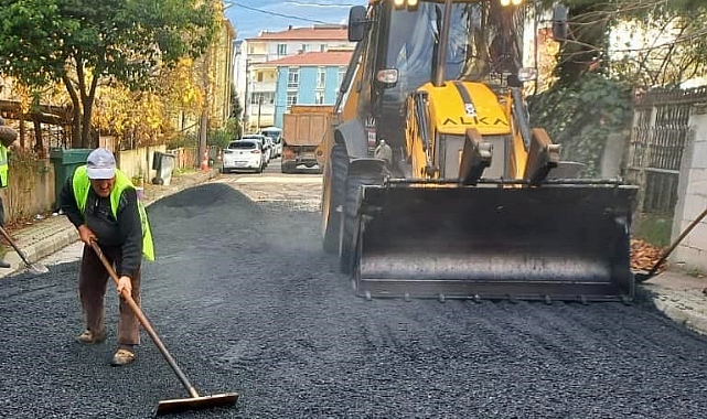 Körfez’de yollara bakım ve onarım çalışması yapılıyor
