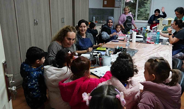 Minik öğrenciler sanatı yerinde öğrendi