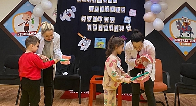 Minik öğrencilere ağız ve diş sağlığı eğitimi