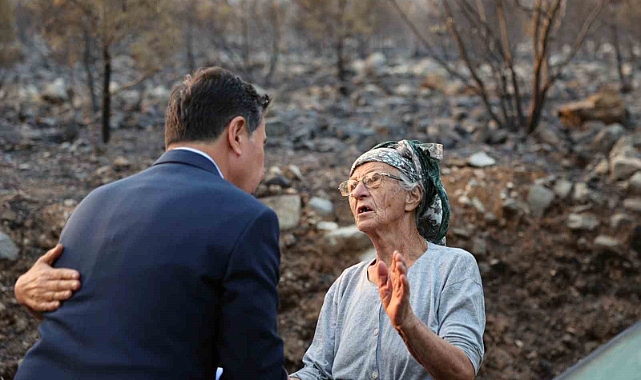 Muğla Büyükşehirden yangından etkilenen çiftçilere destek
