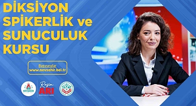 Nevşehir Belediyesi’nden “Diksiyon, Spikerlik ve Sunuculuk” Kursu
