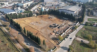 Otobüs garajının kaba inşaatında yüzde 80 ilerleme