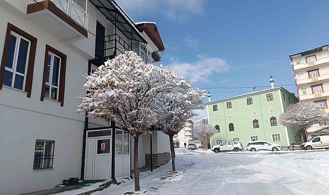 Özalp ilçesinde kar yağışı