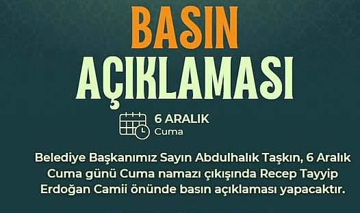 Patnos Belediye Başkanı Taşkın'dan Basın Açıklaması Yapılacak
