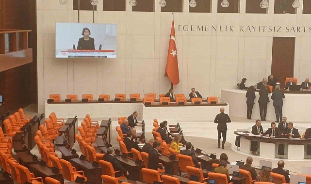 Saadet Partisi Hatay milletvekili Necmettin Çalışkan tek başına Saadet Partisi grubu sıralarında oturdu