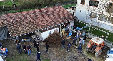 Samanlıkta çıkan yangına zamanında müdahale