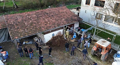 Samanlıkta çıkan yangına zamanında müdahale