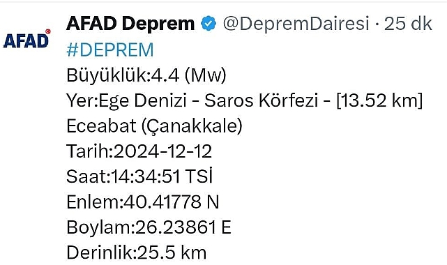 Saros Körfezi’ndeki deprem Keşan’da da hissedildi