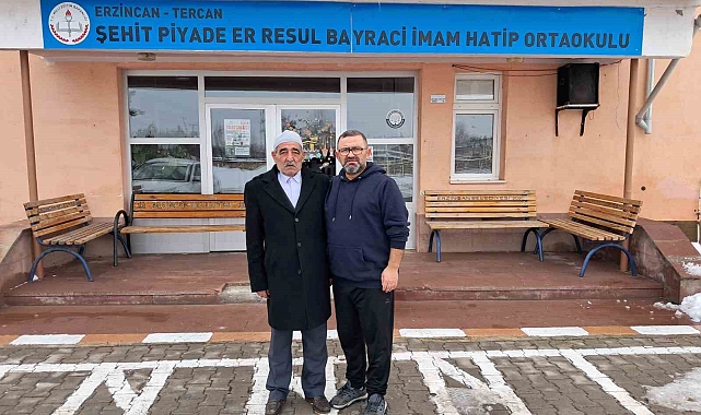 Şehit babası oğlunun isminin verildiği okulu ziyaret etti