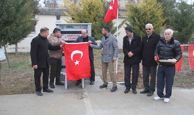 Şehitler çeşmesi dualarla hizmete açıldı