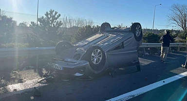 TEM’de çarpışan otomobillerin sürücüleri yarandı
