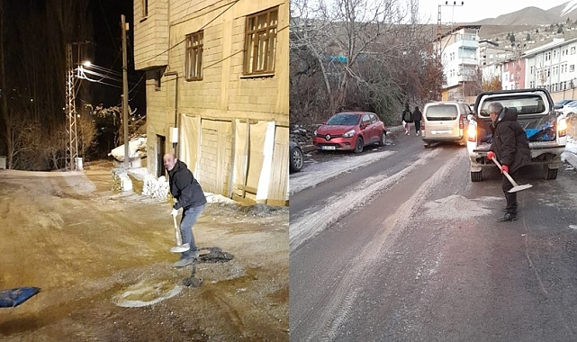 Yollar buz pistine döndü Doğuda