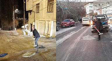 Yollar buz pistine döndü Doğuda