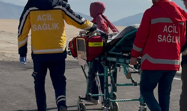 15 aylı Melisa bebek Helikopter ambulansla Van'a sevk edildi