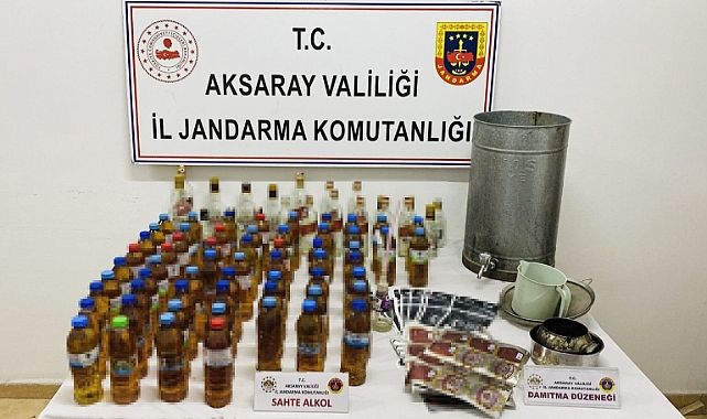 Aksaray’da kahvehaneye sahte içki operasyonu: 2 gözaltı
