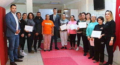 Bayraklı’da kadınlar savunma eğitimi aldı