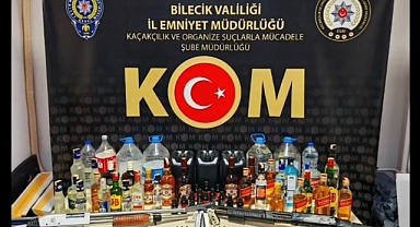 Bilecik’te kaçak alkol, sahte içki operasyonu