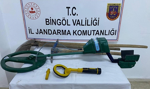 Bingöl’de kaçak kazı yapan 2 kişi yakalandı
