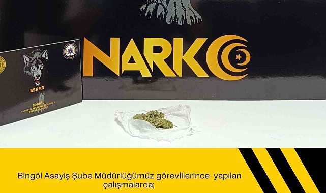 Bingöl'de uyuşturucuyla mücadele: 2 gözaltı