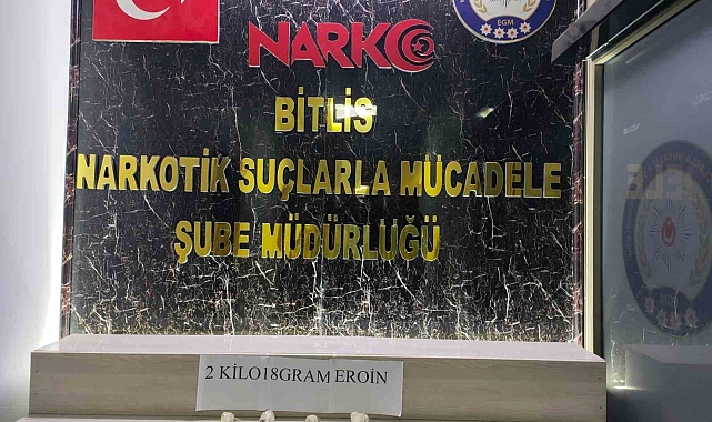 Bitlis'te 2 kilo uyuşturucu ele geçirildi