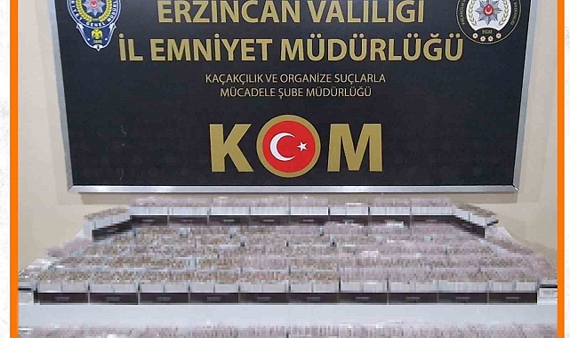 Erzincan'da 27 bin makaron ele geçirildi
