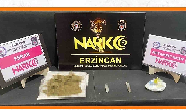 Erzincan'da bir miktar uyuşturucu ele geçirildi