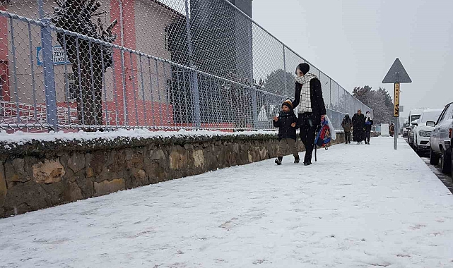 Erzincan'da kar yağışı
