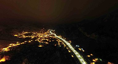 Erzurum - Artvin karayolu ışıl ışıl aydınlandı