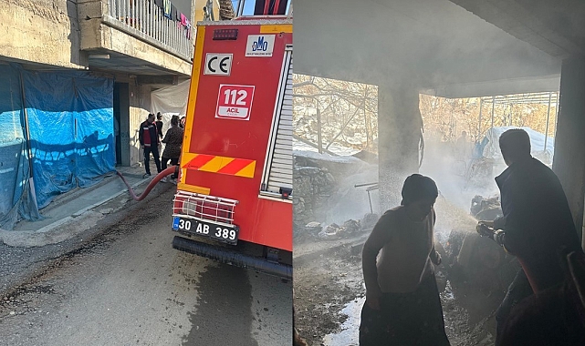 Hakkari'de korkutan yangın