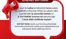 İŞ GÜVENLİĞİ UZMANI GÖSTERMEYEN İŞYERLERİNE CEZA GELİYOR