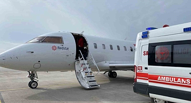 Kalp hastası çocuk ambulans uçakla İzmir’e sevk edildi
