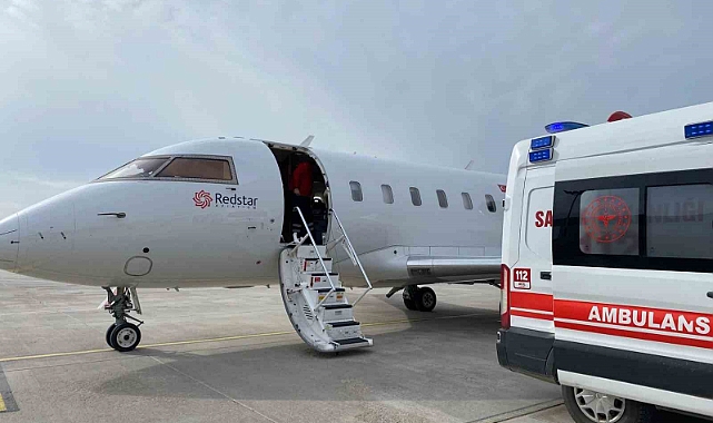 Kalp hastası çocuk ambulans uçakla İzmir’e sevk edildi
