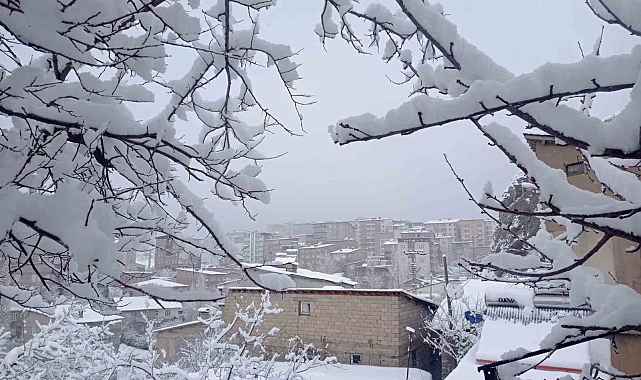 Kar yağışı ile kartpostallık kar manzaralar oluştu