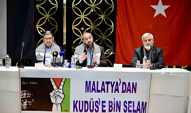 Malatya'da Filistin'e destek paneli