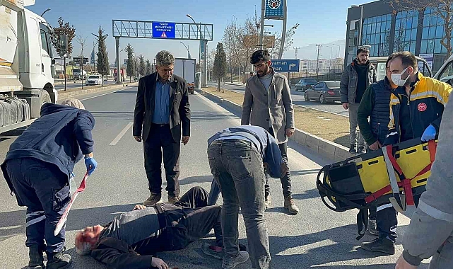 Malatya'da kamyonun çarptığı yaya yaralandı