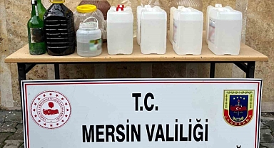 Mersin’de 85 litre sahte içki ele geçirildi