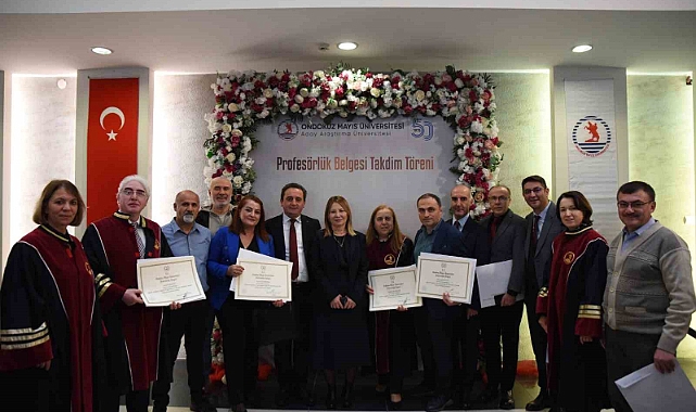 OMÜ’de 155 akademisyene profesörlük belgesi