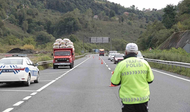 Ordu’da bir haftada 12 binden fazla araç ve sürücüsü denetlendi