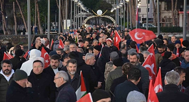 Ordu’da vatandaşlar yeni yılın ilk sabahında Gazze için toplandı