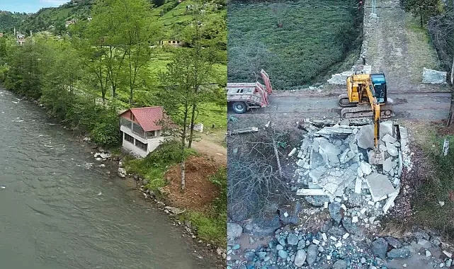 Rize'nin gözbebeğinde kaçak yapı sorunu çözülüyor; yıkımlar başladı