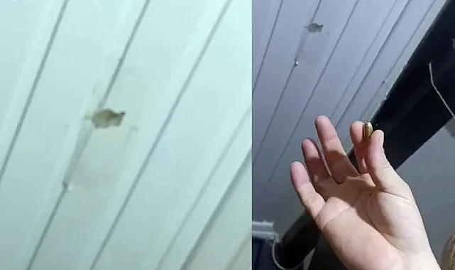Sakarya’da çatıya isabet eden yorgun mermi evin balkonuna düştü!