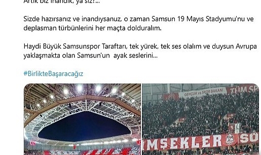 Samsunspor Başkanı Yıldırım, Avrupa ateşinin fitilini yaktı