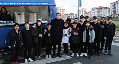 Silivri’de öğrencilere çorba ikram edildi
